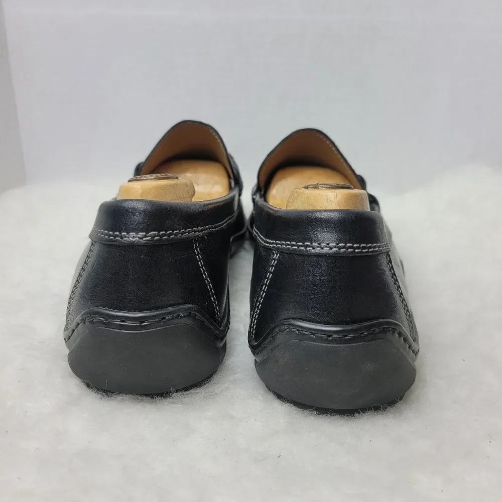 Donald J Pliner Eleo Horsebit Moc Toe Black Driving Loafers Shoes Size 11.5